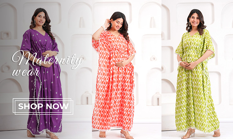 Maternity Wear – Comfortable Feeding Kaftan Nighty